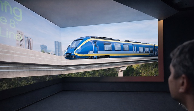 Anamorphic visual showcasing future connectivity near Godrej City Panvel